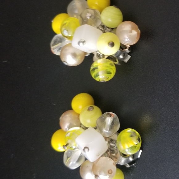 Japan Vintage Neon Cluster Clip Earrings. HOT! - Picture 14 of 16